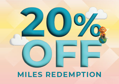 Your miles go further with 20% off